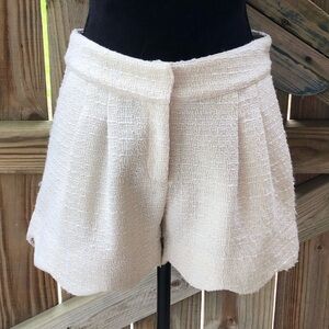 C. Luce Elegant Cream High Waist Shorts